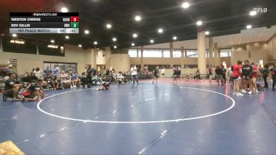 45 lbs 1st Place Match - Weston Owens, Bay County Elite Wrestling vs Sev Gillis, Blackman Wrestling Club