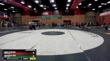 157 lbs Quarterfinal - Zeke Hueter, Santa Ana vs Devonya Kee, West Hills