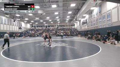 157 lbs 5th Place Match - Brandon Cody, Colorado School Of Mines vs Vincent Cabral, Western Colorado