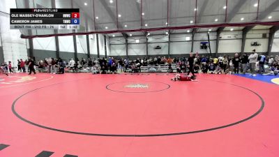 U12 FS - 74 lbs 2nd Place Match - Ole Massey-O'Hanlon, NWWC vs Cameron James, Thunder Mountain Wrestling Club