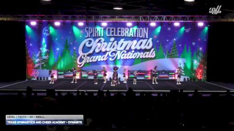 Texas Gymnastics and Cheer Academy - Dynamite [2025 L1 Youth - D2 - Small] 2025 Spirit Celebration Christmas Grand Nationals