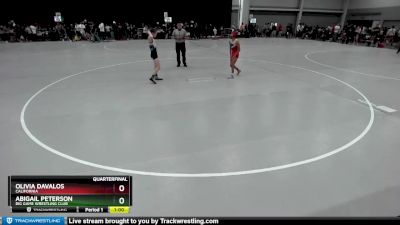 85 lbs Quarterfinal - Abigail Peterson, Big Game Wrestling Club vs Olivia Davalos, California