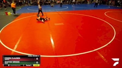 85 lbs Cons. Round 2 - Cohen Clausen, UNITED vs Easton Griggs, ACGC