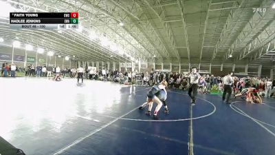 100 lbs Quarterfinal - Hadlee Jenkins, Sublime Wrestling Academy vs Faith Young, Champions Wrestling Club