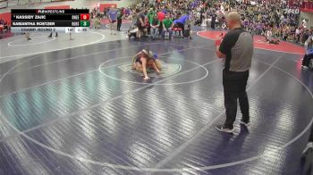 105 lbs Champ. Round 2 - Samantha Roetzer, Rogers vs Kassidy Zajic, Sweet Home