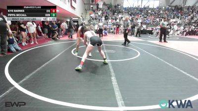 117 lbs Rr Rnd 2 - Kye Barnes, Sallisaw Takedown Club vs Pippa McCall, Fort Gibson Youth Wrestling