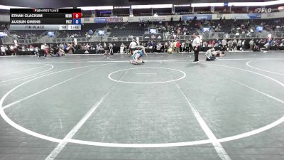 115 lbs 7th Place - Ethan Clackum, Nebraska Wrestling Academy vs Jaxsun Owens, Fuzzy Bees