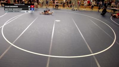 80 lbs Champ. Round 1 - Tyler Swanson, MN vs Greyson Grindstaff, NE