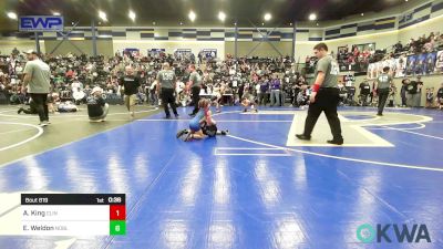 45 lbs Round Of 16 - Asher King, Clinton Youth Wrestling vs Ella Weldon, Noble Takedown Club