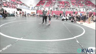 46 lbs Quarterfinal - Brooks Kilmer, Harrah Little League Wrestling vs Paul Velazquez, Lexington Wrestling Club