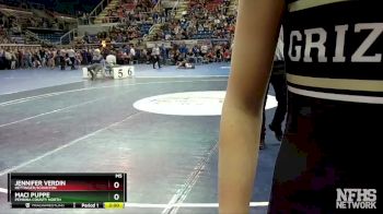 100 lbs Champ. Round 1 - Maci Puppe, Pembina County North vs Jennifer Verdin, Hettinger/Scranton