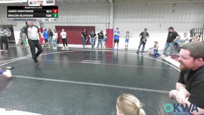 76 lbs Quarterfinal - James Hightower, Watonga Youth Wrestling vs Bracen Bloxsom, Ponca City Wildcat Wrestling