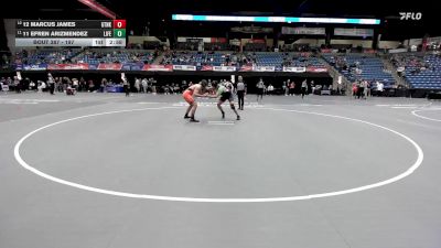 197 lbs Cons. Round 2 - 11 Efren Arizmendez, Life vs 12 Marcus James, Georgetown