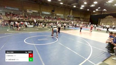 126 lbs Consolation - Isaiah Garcia, La Gente WC vs Joseph LeGrand, Pueblo Central