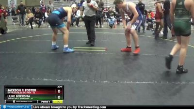 200 lbs Round 5 (6 Team) - Luke Boersma, American Gladiators vs Jackson P. Foster, Untouchables-Olympia