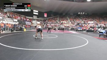 175 lbs Champ. Round 1 - Caleb Menke, Topeka-Hayden HS vs Brody Bowser, Clay Center Community HS