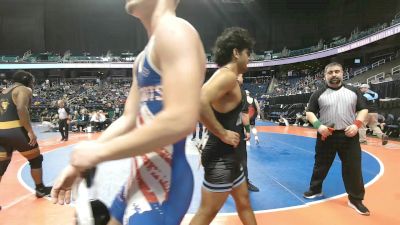 3A 190 lbs Quarterfinal - Dominic Hittepole, Wheatmore High School vs Jimon Leach, Shelby High School