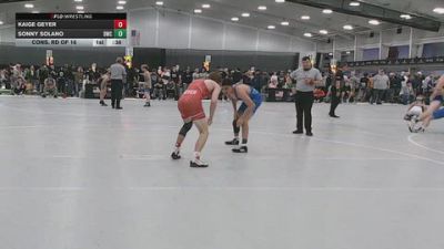 132 lbs Cons. Rd Of 16 - Kaige Geyer vs Sonny Solano, Duran Wrestling Club