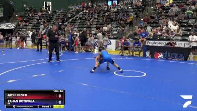 84 lbs Quarterfinal - Jayce Bever, CO vs Zahan Dotiwala, PA