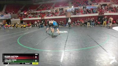 285 lbs Round 1 (16 Team) - Ryder Hatton, Lubbock Cooper vs Collin Cook, Midlothian