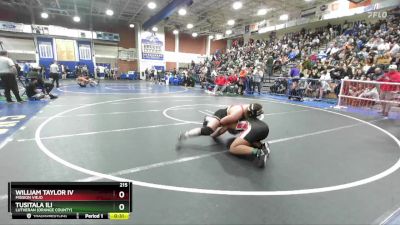 215 lbs Cons. Round 2 - Tusitala Ili, Lutheran (Orange County) vs William Taylor IV, Mission Viejo