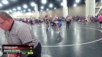 113 lbs Finals (2 Team) - Cristian Haslem, Team Michigan Blue vs Brandon Restrepo, Head Hunters Wrestling Club