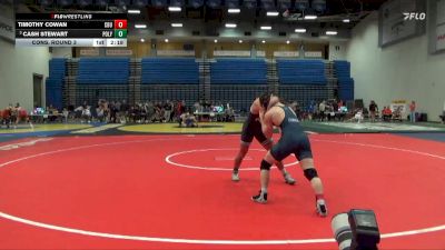 174 lbs Cons. Round 3 - Timothy Cowan, California Baptist vs Cash Stewart, Cal Poly