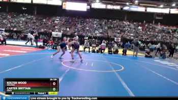 2A 126 lbs Quarterfinal - Kolter Wood, Kellogg vs Carter Brittain, Firth