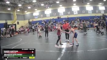 105/108 Round 1 - Baker Hartman, Smithfield Wrestling vs Brandyn Kozlowski, Back Yard Bullies