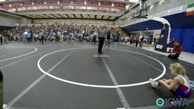 60-67 lbs Rr Rnd 3 - Bexley Leisinger, Choctaw Ironman Youth Wrestling vs Addisyn Crossett, Choctaw Ironman Youth Wrestling