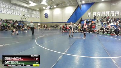 140 lbs Semifinal - Avery Colvin, Sanderson Wrestling Academy vs Catarina Patino, Grantsville Wrestling Club