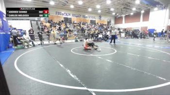 120 lbs Cons. Round 8 - Andrew Gomez, Porterville vs Carlos Melgoza, Kingsburg