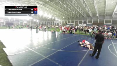 138 lbs Champ. Round 1 - Cohen Knighton, Sanderson Wrestling Academy vs Curg Siddoway, Uintah Wrestling