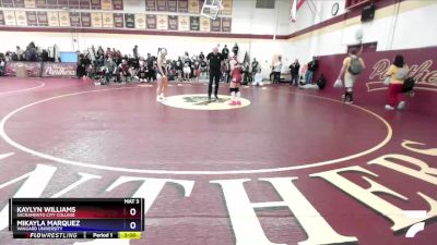 131 lbs Cons. Round 3 - Kaylyn Williams, Sacramento City College vs Mikayla Marquez, Vangard University