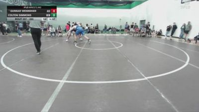 285 lbs Round 4 - Gunnar Wenneker, Auxvasse vs Colton Simmons, War Eagle Wrestling
