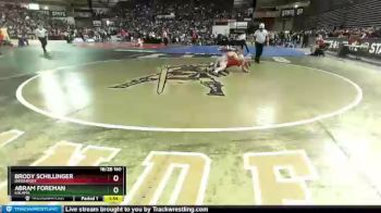 1 lbs Quarterfinal - Brody Schillinger, Davenport vs Abram Foreman, Kalama