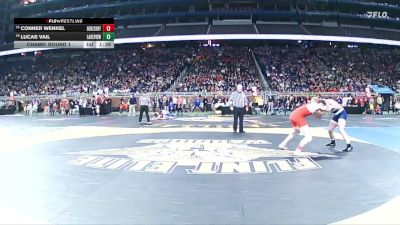 D4-165 lbs Champ. Round 1 - Conner Wenkel, Benzie Central vs Lucas Vail, Lakeview
