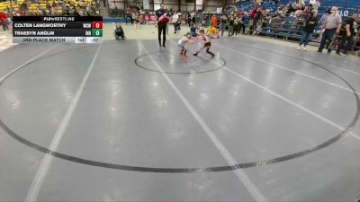 55 lbs 3rd Place Match - Traesyn Anglin, Individual vs Colten Langworthy, Watford City Wolves