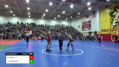 150 lbs Cons. Round 3 - Owen Robinett, Teays Valley vs Calvin Peters, Perry