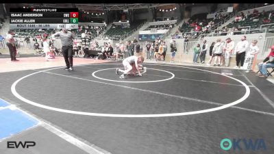 96 lbs Consolation - Isaac Anderson, Claremore Wrestling Club vs Jackie Allen, Collinsville Cardinal Youth Wrestling
