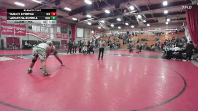 285 lbs Quarterfinal - Adolfo Valenzuela, Coachella Valley vs Malohi Sipowicz, Hemet