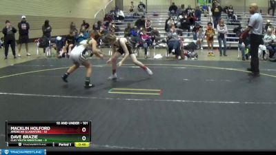 101 lbs Semifinal - Macklin Holford, American Gladiators vs Dave Brazie, Clio Youth Wrestling