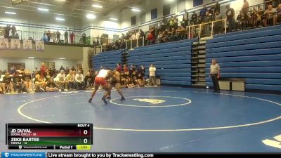 285 lbs Quarterfinals (8 Team) - Zeke Bartee, Temple vs JD Duval, Social Circle