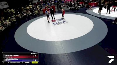 114 lbs Round 5 (10 Team) - Xavier Campos, SAWA-FR vs Logan Martin, SJWA-FR