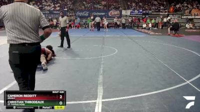 D 2 132 lbs Cons. Semi - Christian Thibodeaux, St. Thomas More vs Cameron Redditt, Brusly