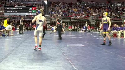 1A-113 lbs Quarterfinal - Austin Etzel, Wilton vs Lucas Oldenkamp, Lake Mills