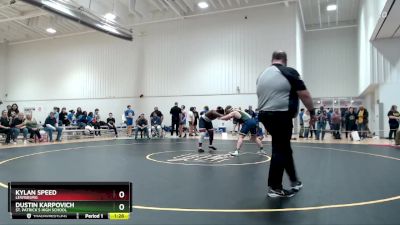 215 lbs Quarterfinal - Kylan Speed, Lewisburg vs Dustin Karpovich, St. Patrick`s High School