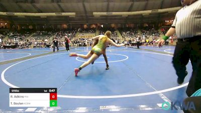 125 lbs Consi Of 8 #2 - Raniyah Adkins, Pin-King All Stars vs Taylea Boylan, Norman Grappling Club