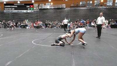 130 lbs Round 1 (8 Team) - Lauren Samuel, Capital City WC vs Sawyer Lee, Crossroads Wrestling