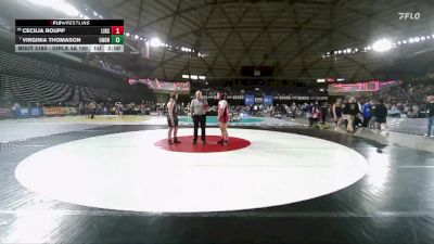 Girls 4A 190 lbs Champ. Round 1 - Virginia Thomason, Union (Girls) vs Cecilia Roupp, Lincoln (Seattle) (Girls)